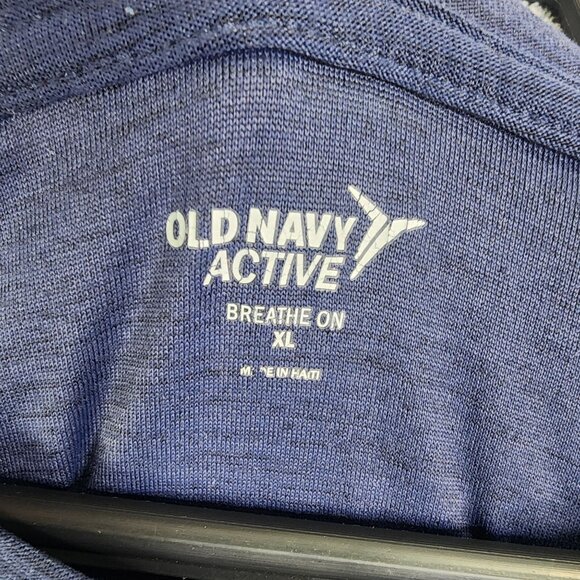 Men's Blue Gray Colorblock Old Navy Active Athletic Shirt Breathe On Size XL - Picture 5 of 9